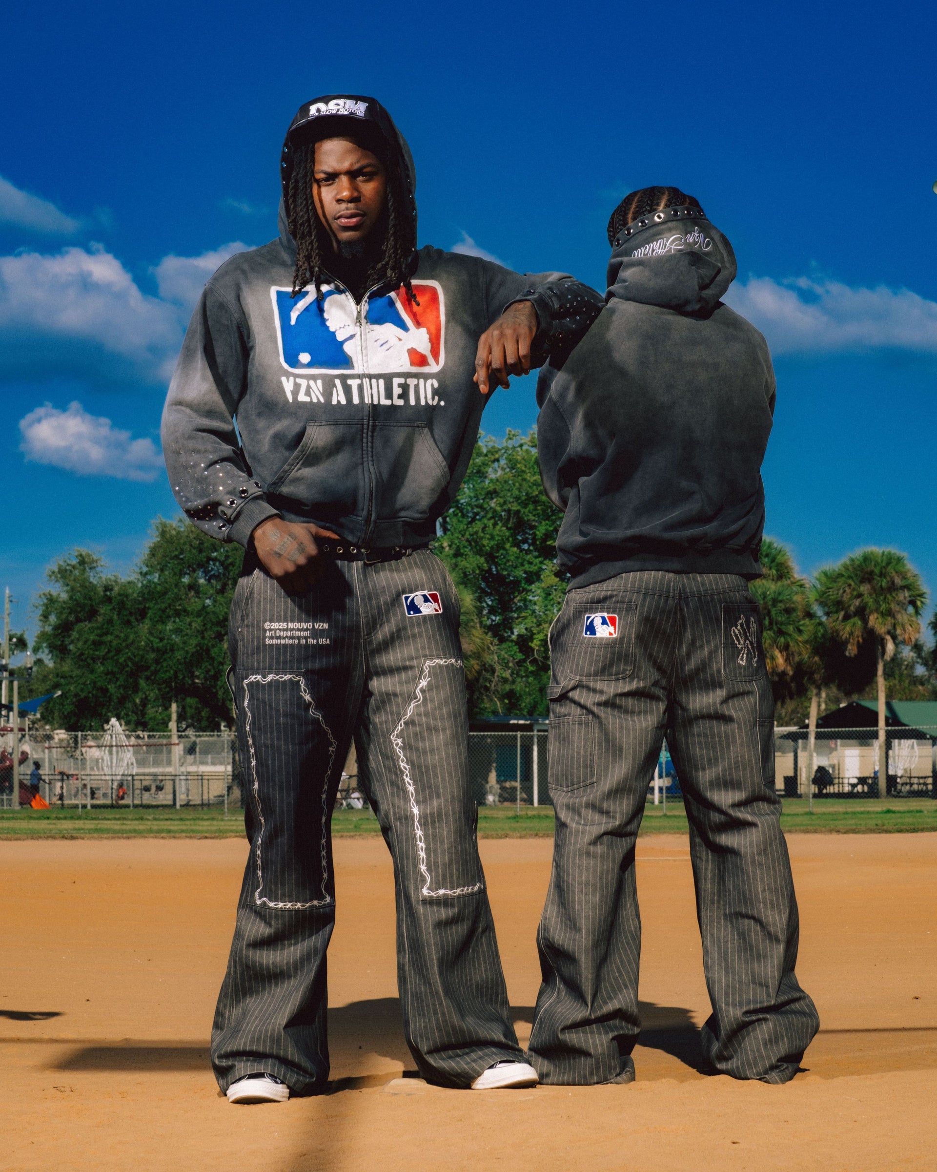 Midnight Pinstripe Pants